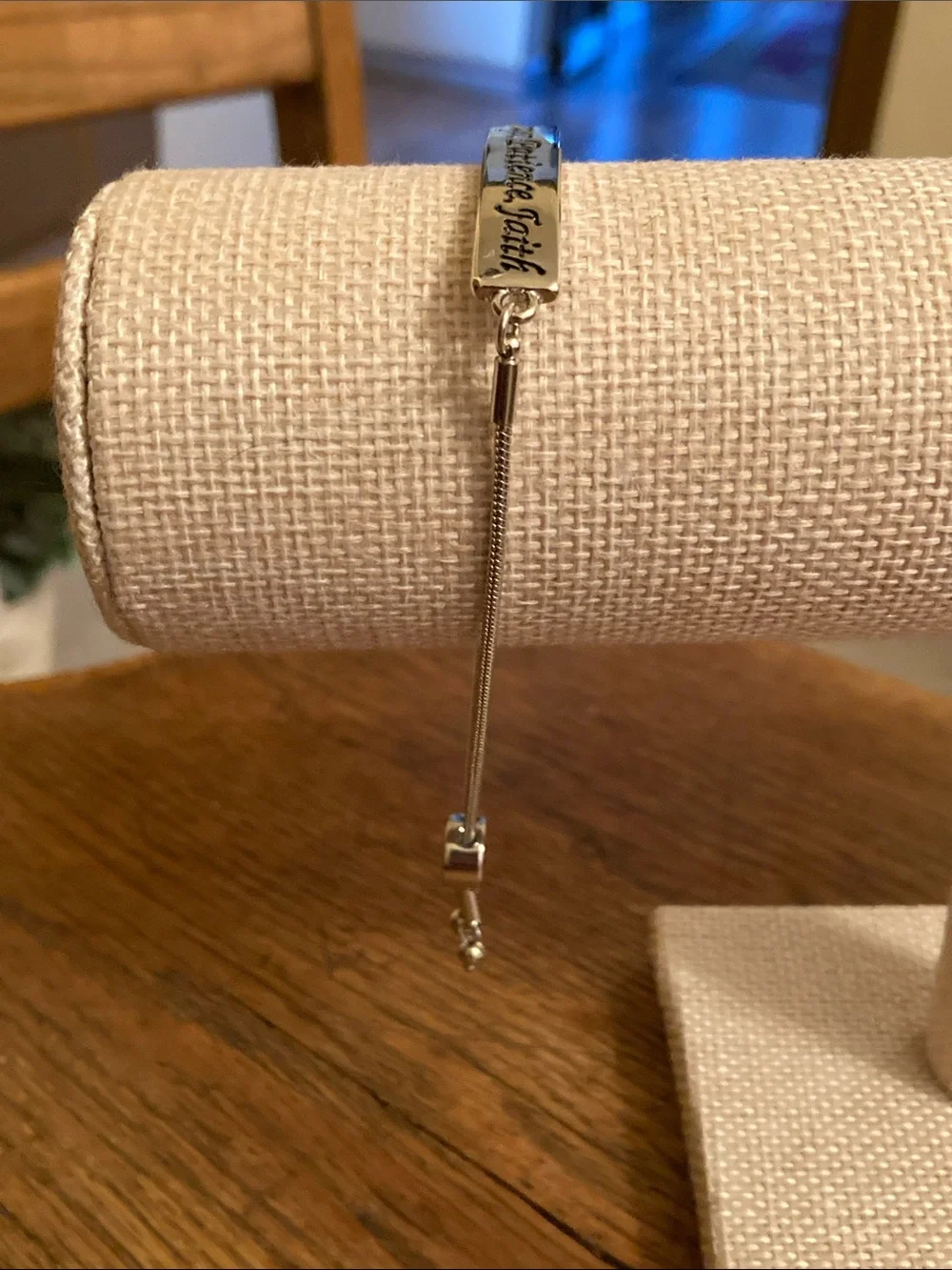 Zoe's Loft Prayer, Patience, Faith Bracelet Rhodium Plated White Gold NWOT